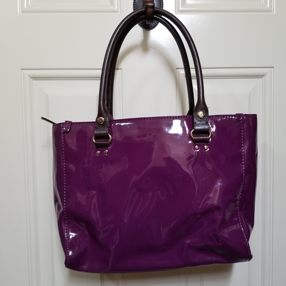 Beautiful Kate Spade purple patent leather purse. - Picture 3 of 7